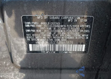 2018 Subaru Forester 2.5I Premium z USA, uszkodzony, nr VIN JF2SJAGC7JH551879